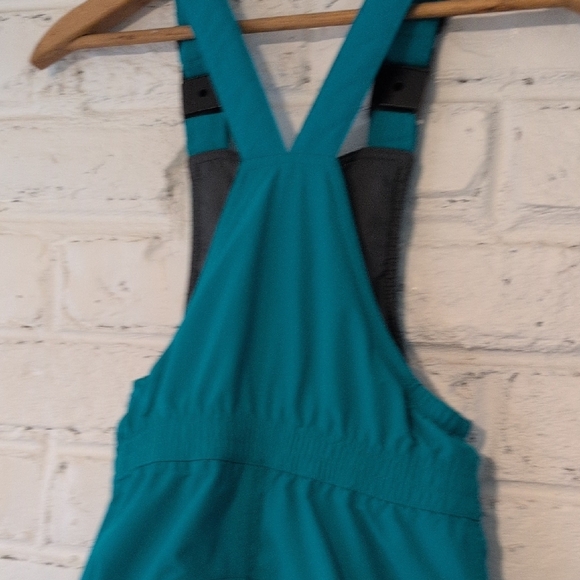 Lands End Squall Grow-A-Longs Teal Snow Bib Overalls - Picture 7 of 13